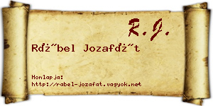 Rábel Jozafát névjegykártya